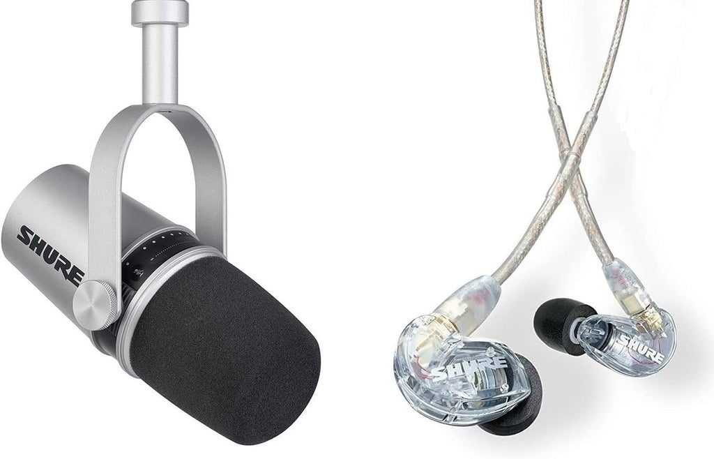 Black Dynamic Microphone and Professional In-Ear Headphones A5056