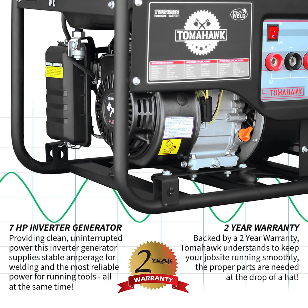120 Amp Welder with 2,200W Generator G937