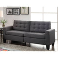 Gray Linen Sofa J57942