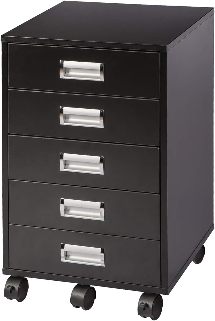 White 5 Drawer Mobile Cabinet P61053