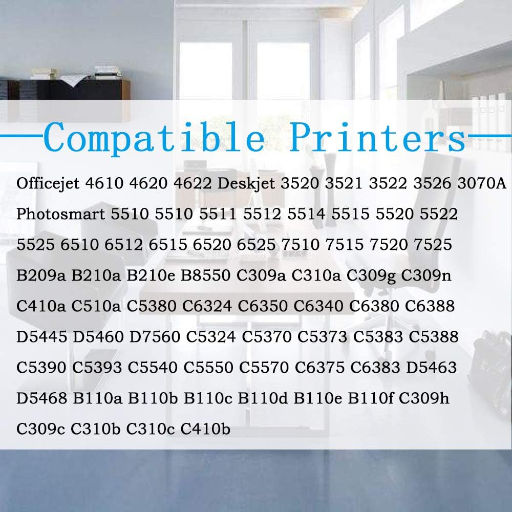 Compatible Ink Cartridge Replacement 10-Pack for DeskJet Officejet Printer N817