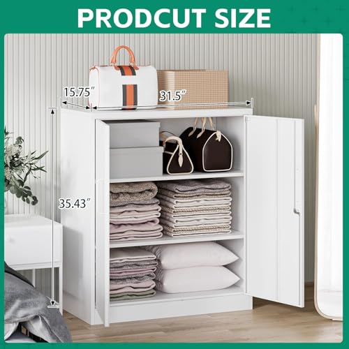White Metal Storage Cabinet with Lock O111