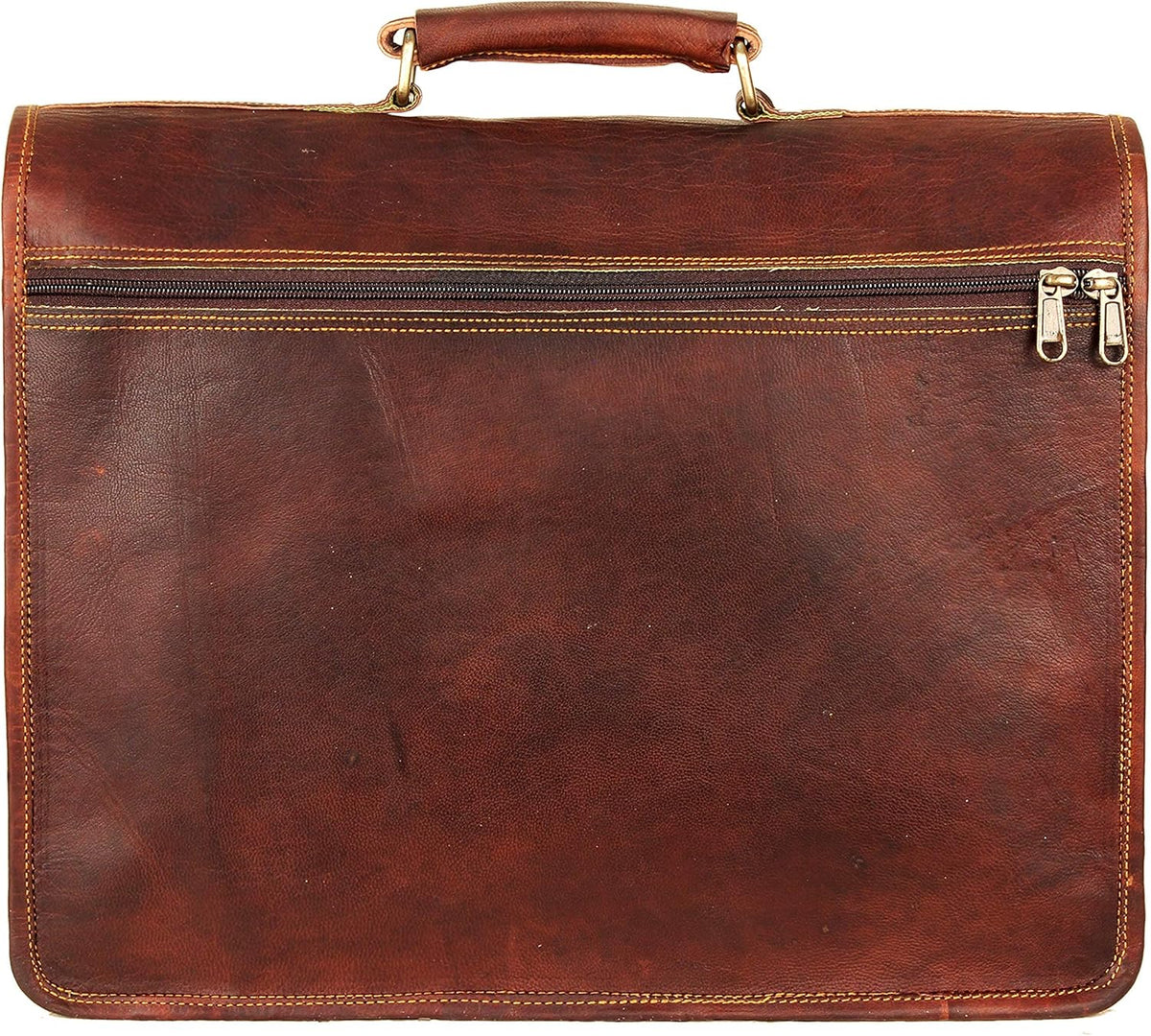 Vintage Full Grain Leather Laptop Messenger Bag 18 inches X506