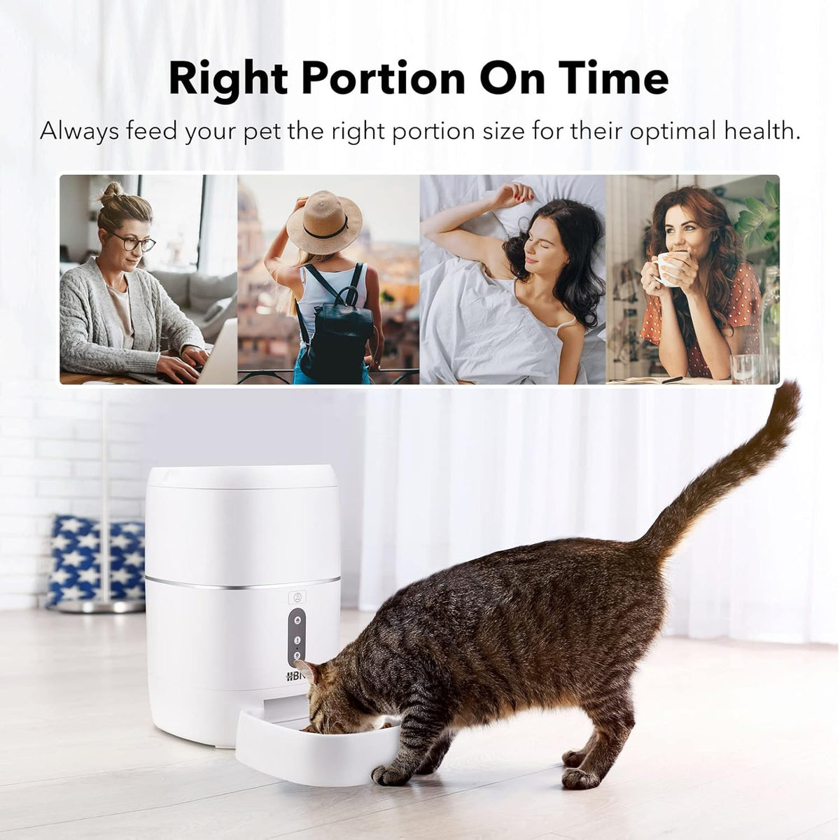 Smart Pet Feeder 6L Automatic Food Dispenser with Portion Control O92492