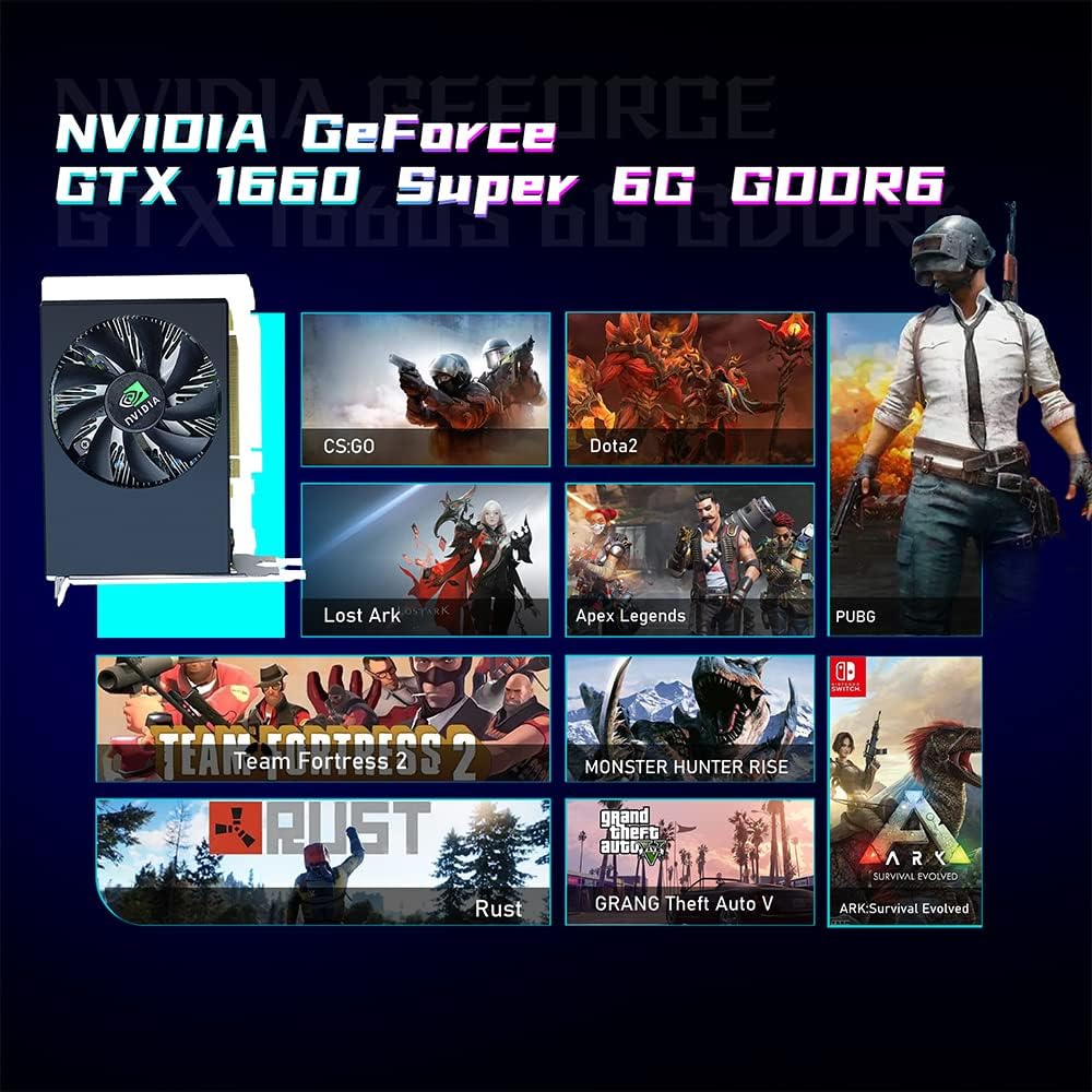 RGB Gaming PC Desktop Computer W7086