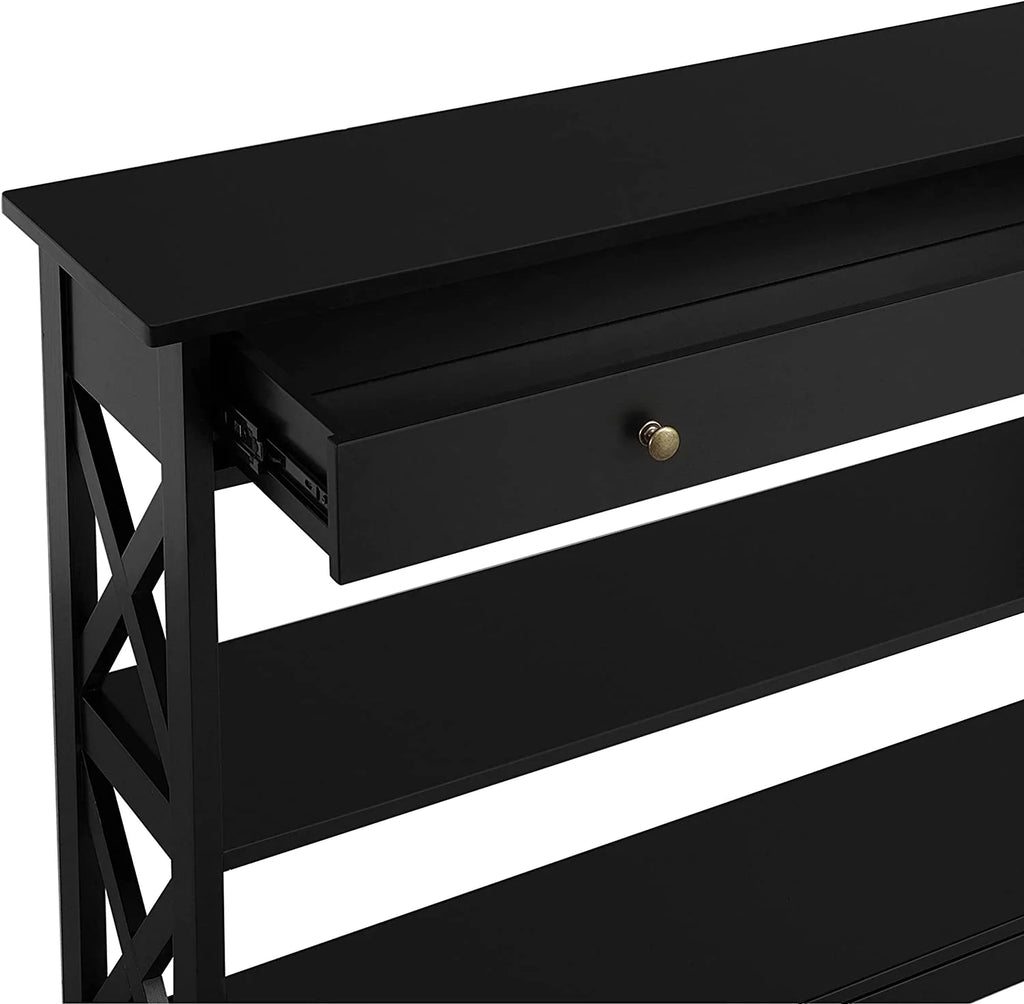 Console Sofa Table with Drawer and 3 Tier Storage Shelves N161191