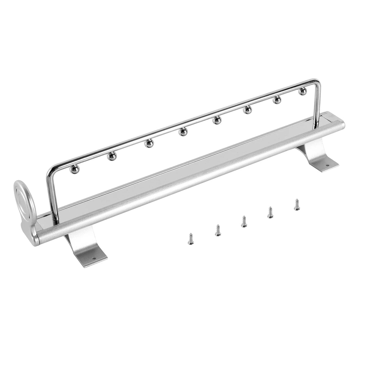Stainless Steel Clothes Rail Retractable Closet Pull Out Rod 46x14x10cm G12846