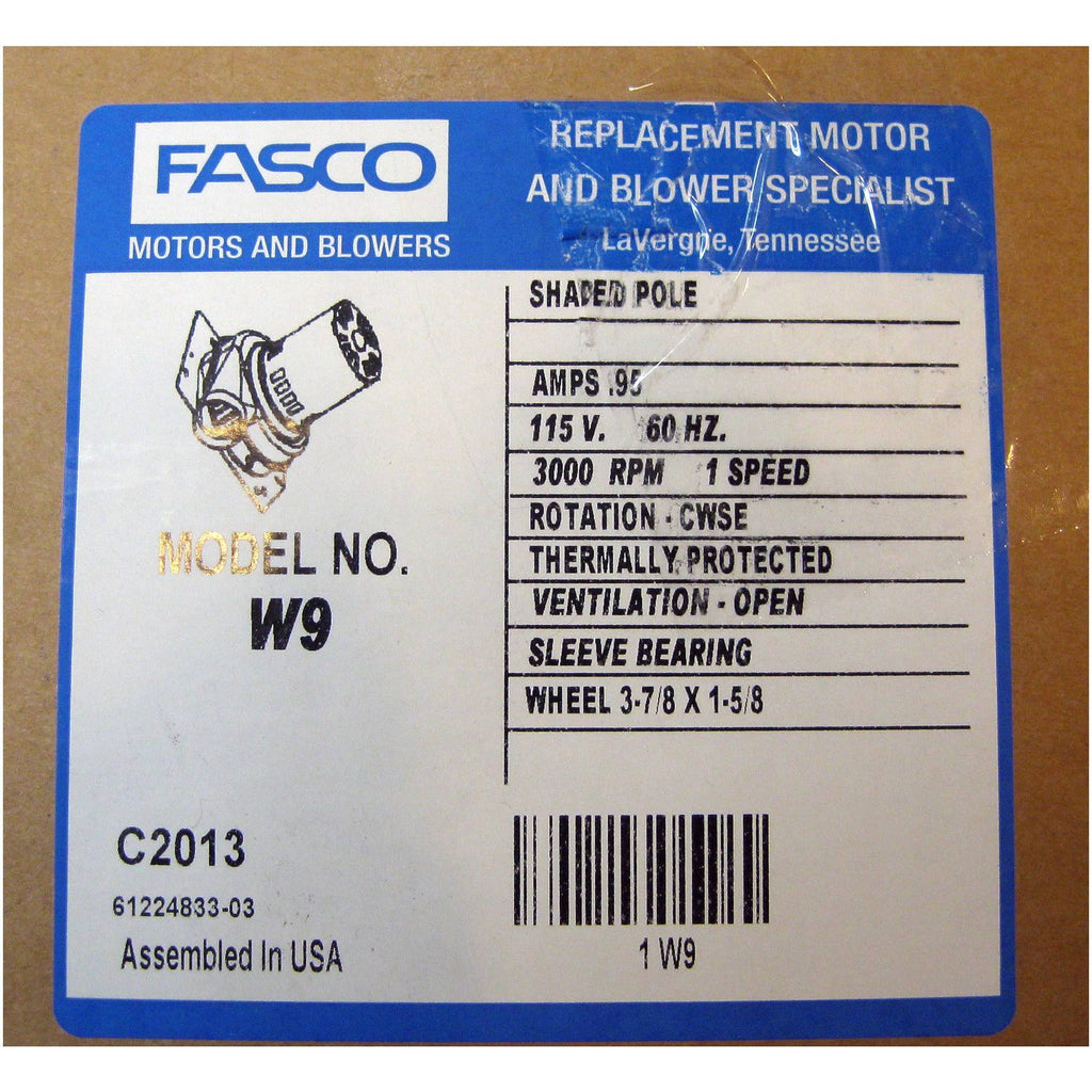 Water Heater Draft Inducer, 3000 RPM R649