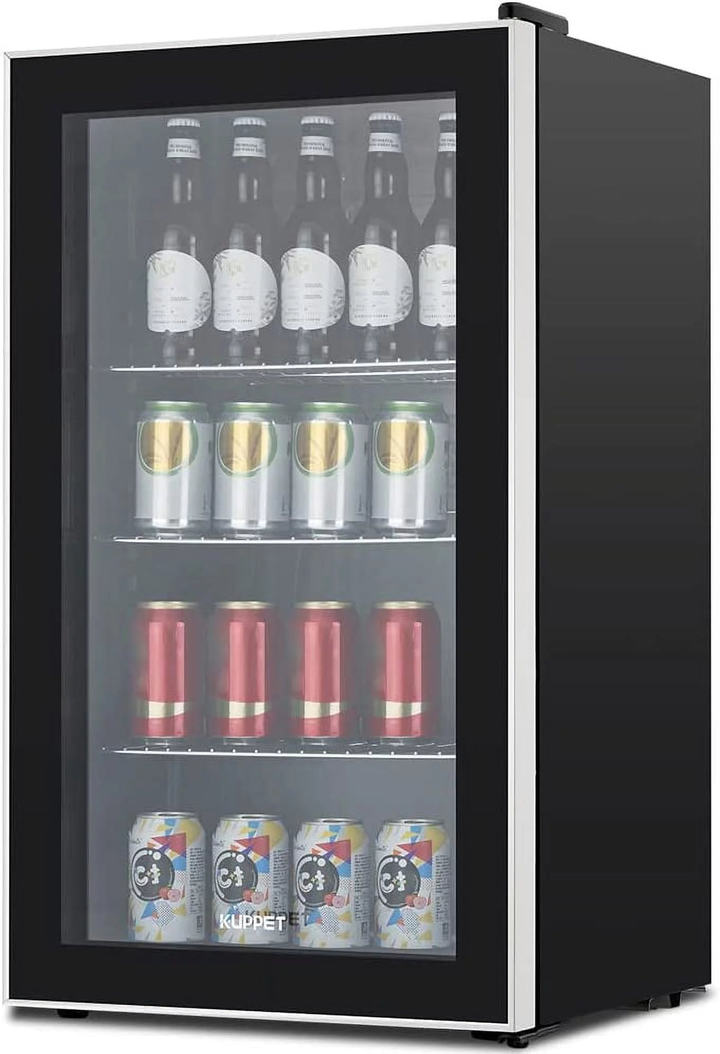120 Can Beverage Refrigerator Glass Door Stainless Steel S591
