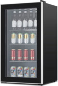 120 Can Beverage Refrigerator Glass Door Stainless Steel S591