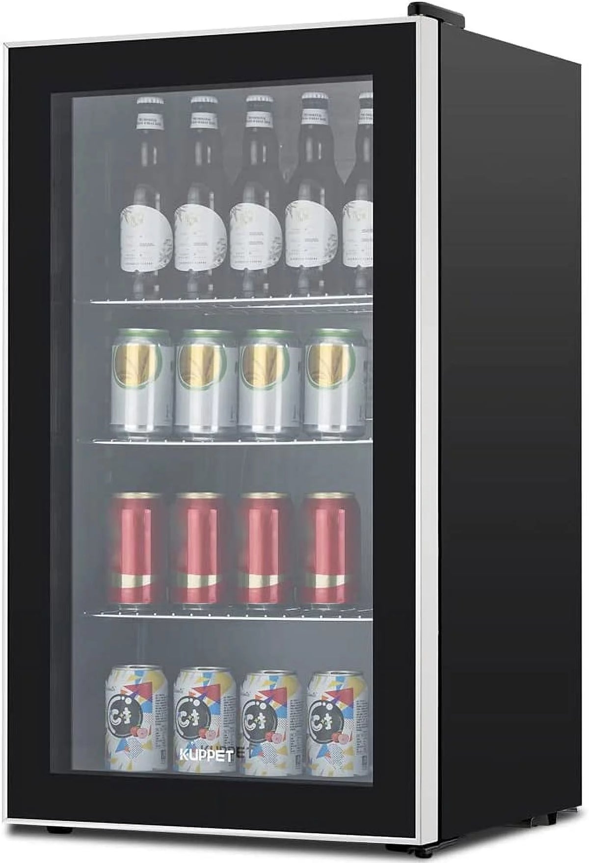 120 Can Beverage Refrigerator Glass Door Stainless Steel S591