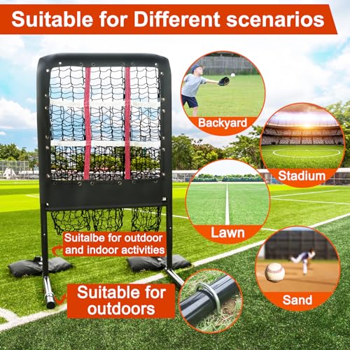 9 Hole Pitching Net with Strike Zone and Handbag V1259