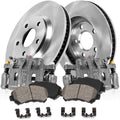 Front Brake Calipers Rotors Pads and Clips V20227