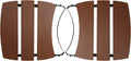 3 Shelves Slats HDPE Grill Side Shelves P226