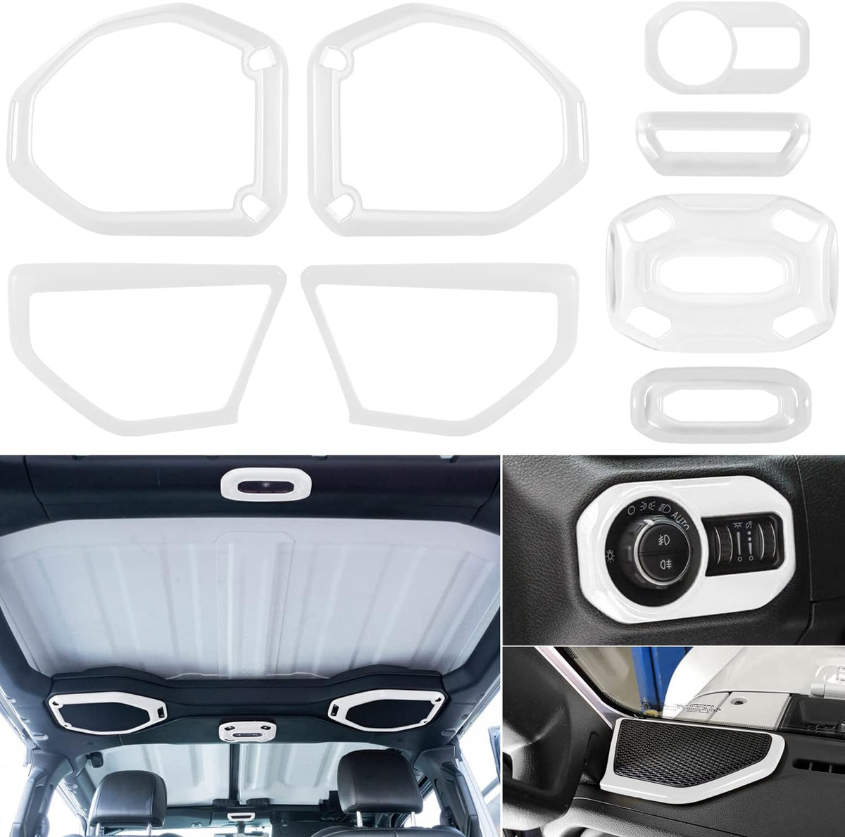 Reading Light Panel Cover & Headlight Switch Button Trim & Speaker Audio Trim & A Pillar Trim (Red) T854208