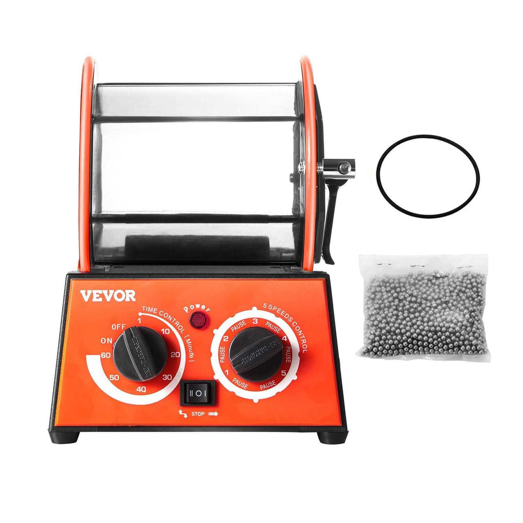 6.6lbs/3kg Capacity Mini Rotary Tumbler Machine with Timer M893717