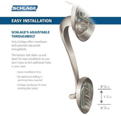 Satin Nickel Front Entry Handle Left-Handed Interior Lever S472074