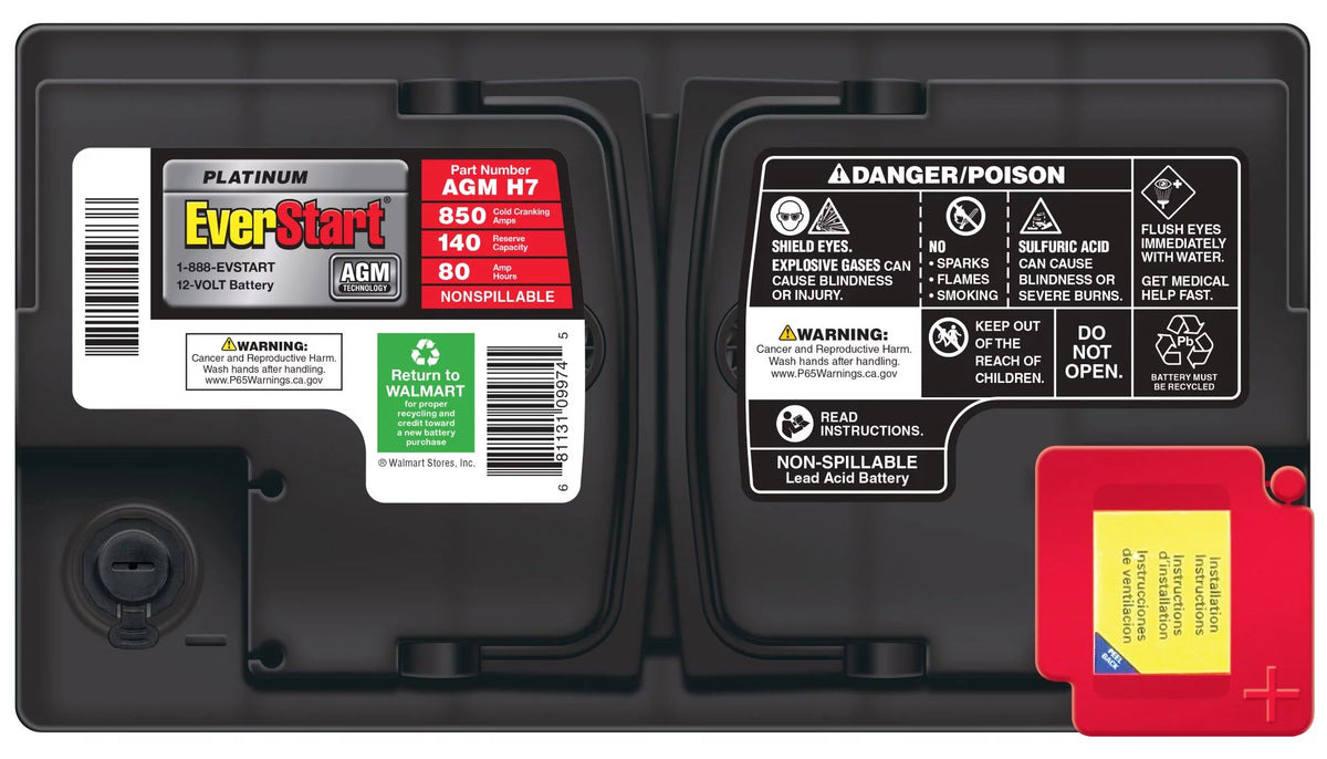 AGM Automotive Battery Group Size H7 12 Volt 850 CCA N63846