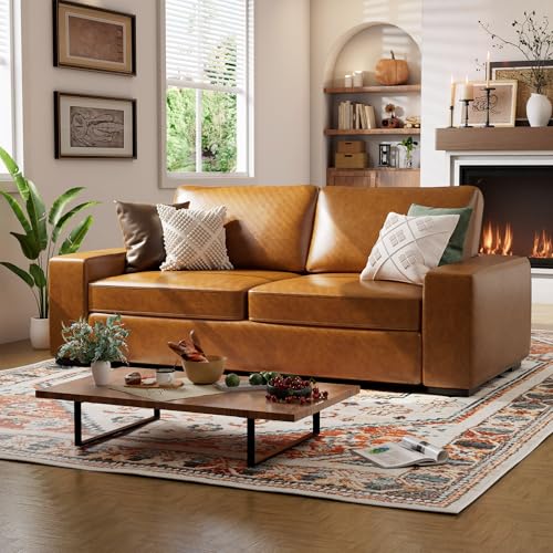85" Natural Linen 3 Seater Sofa O61798