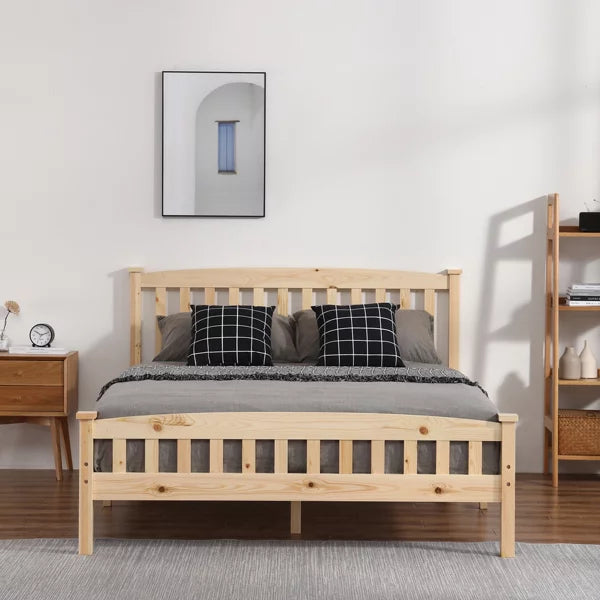 Solid Wood Platform Bed Frame Queen Size B57919