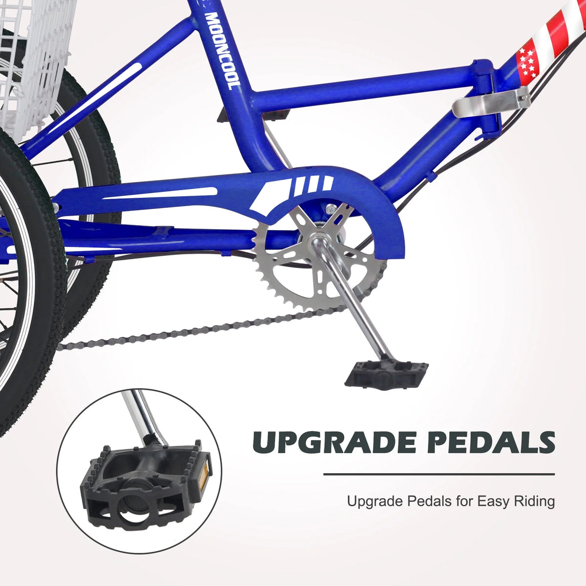 24 Inch 7-Speed 3 Wheels Folding Tricycle N706093