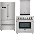 36 in. Gas Range, Refrigerator, Dishwasher A1376
