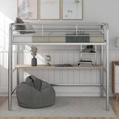 Twin Loft Bed with Built-in Desk F94413