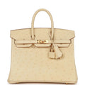 Vanille Ostrich Handbag M18376