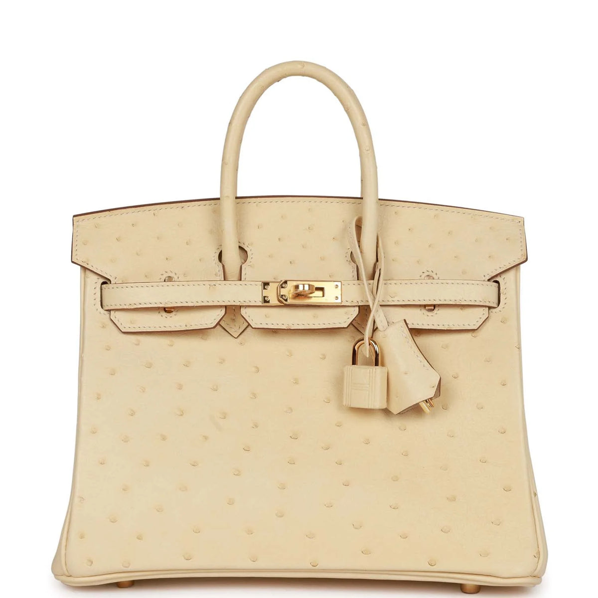 Vanille Ostrich Handbag M18376