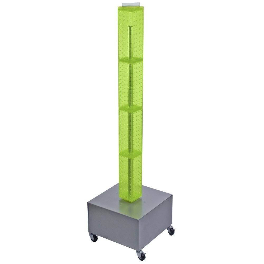 48x22 4-Sided Pegboard Rolling Floor Display D8688
