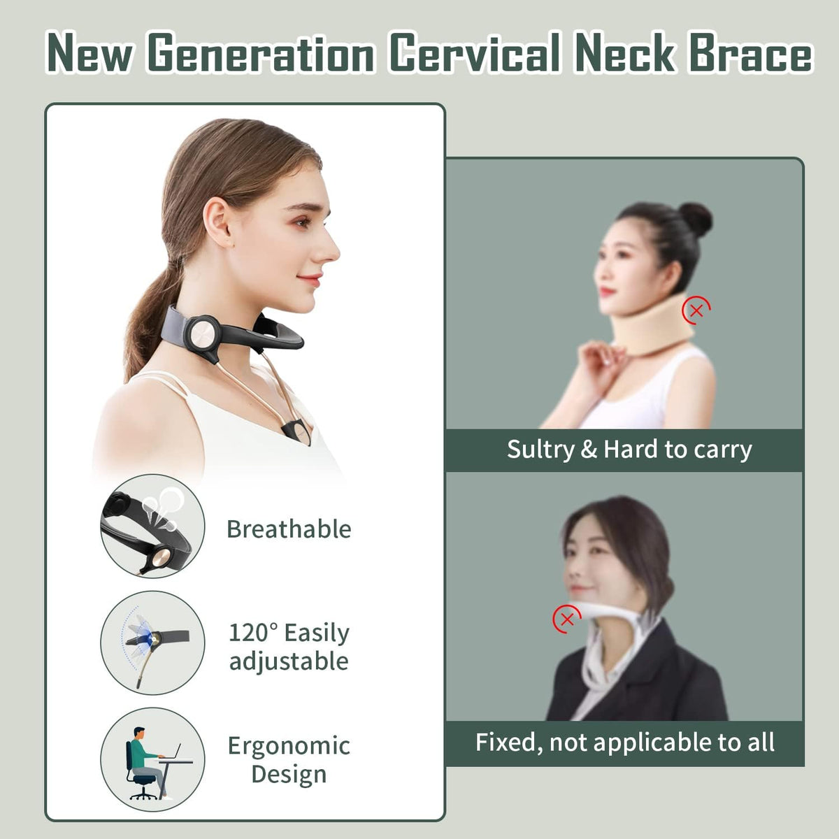 Adjustable Lightweight Breathable Neck Support C739595