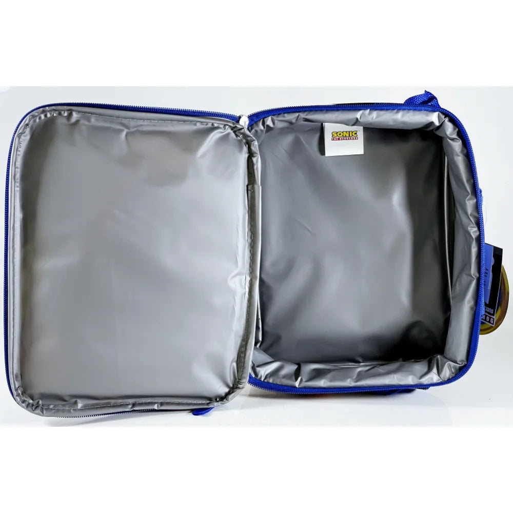 Blue Black Sonic Backpack with Insulated Lunch Bag V988181