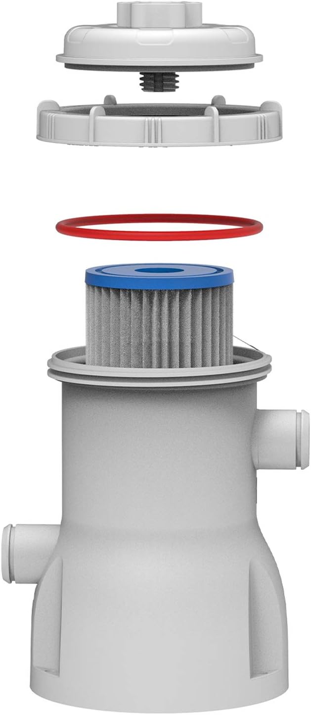 Above Ground Swimming Pool Filter Cartridge Pump with 32 mm Hoses Pack of 2 U36996
