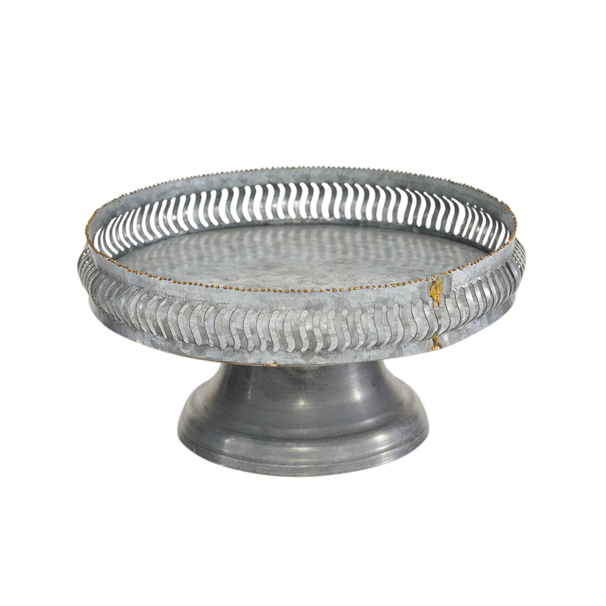 Round Gold Metal Set of 2 Cake Stand P392