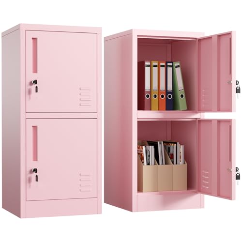 2 Door Metal Storage Cabinet with Locking Doors and Shelves G6240