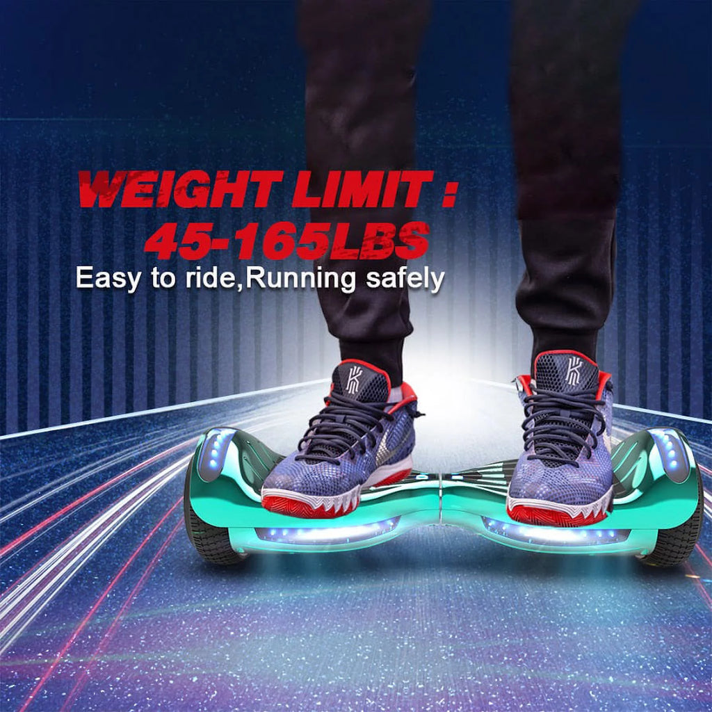 Two-Wheel Self Balancing Electric Scooter 6.5 In. with Bluetooth Speaker and LED Light F393