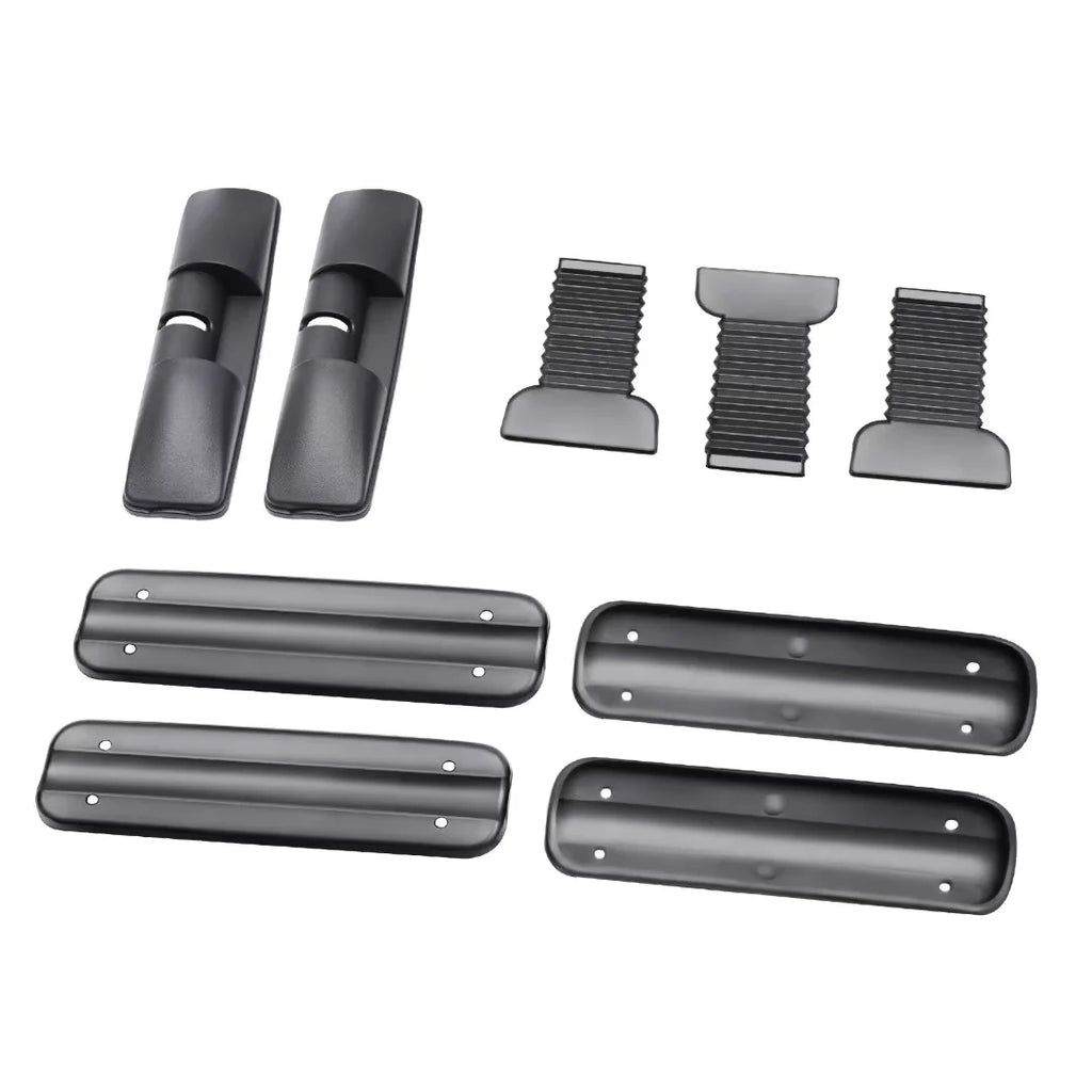 2Pcs Universal Aluminum Car Top Roof Rack Rail Adjustable Lockable Black S2275