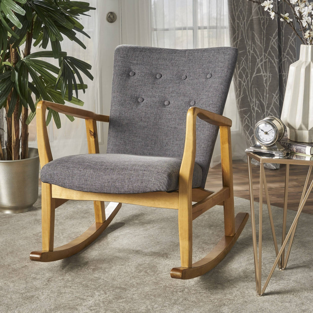 Grey Fabric Rocking Chair N996003