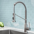 Single Handle Pull Down Kitchen Faucet Stainless Steel T65847