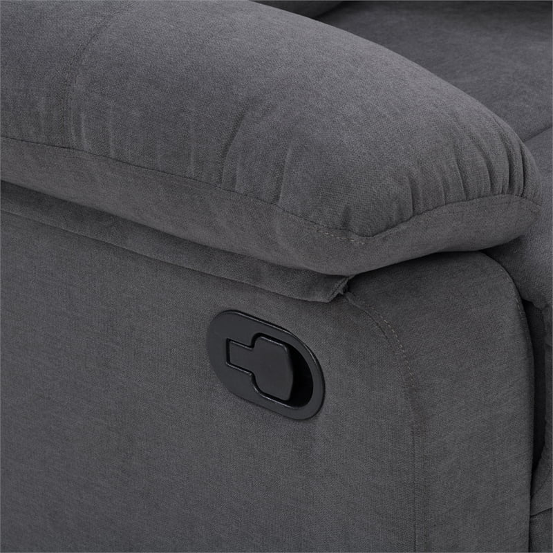 Dark Gray Fabric Manual Recliner P13641