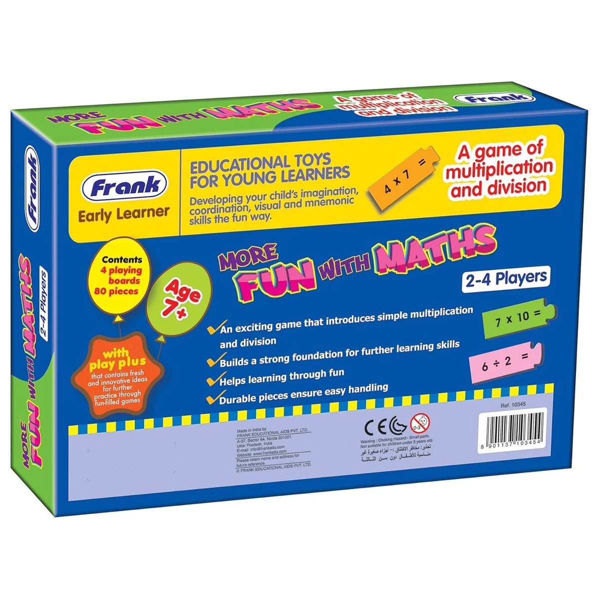 80 Self-Correcting Pieces Educational Puzzle Set J381066
