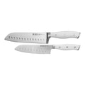 2pc Asian Knife Set with White Handle U144096