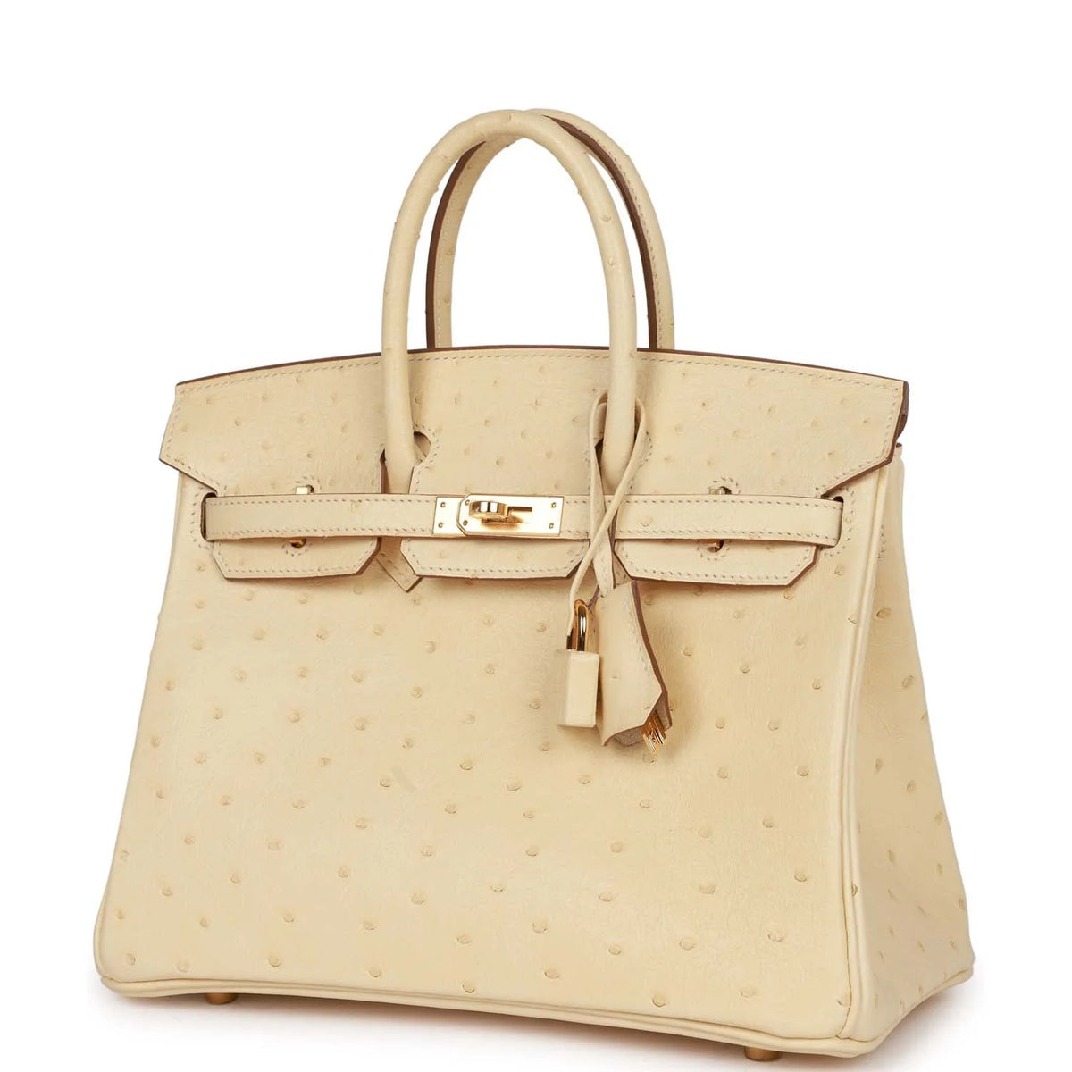 Vanille Ostrich Handbag M18376