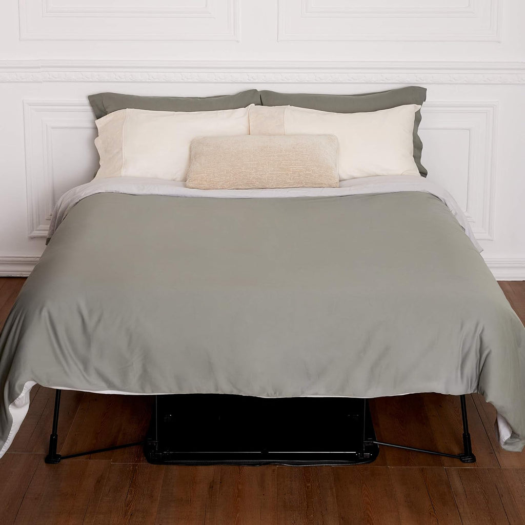 Queen Size Self Inflatable Air Mattress with Frame & Rolling Case S8678