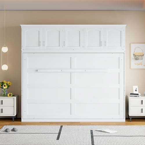 Grey Full Size Solid Wood Murphy Bed A107703