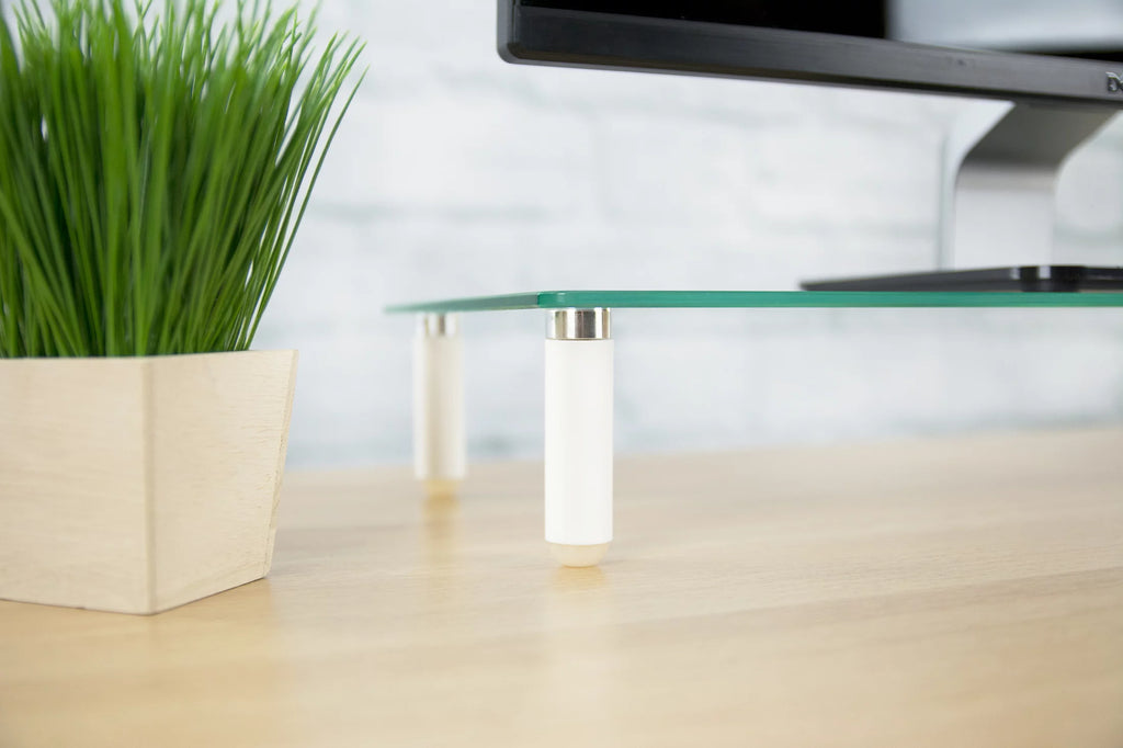 Ergonomic Glass Tabletop Riser D105