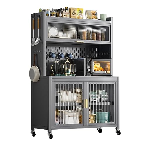 5-Tier Metal Shelving with Rolling Wheels M312