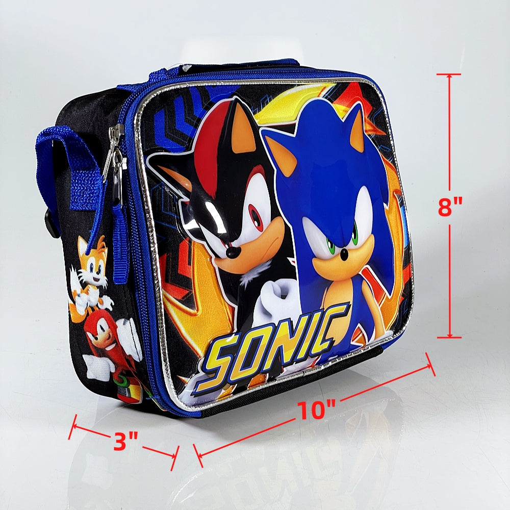 Blue Black Sonic Backpack with Insulated Lunch Bag V988181