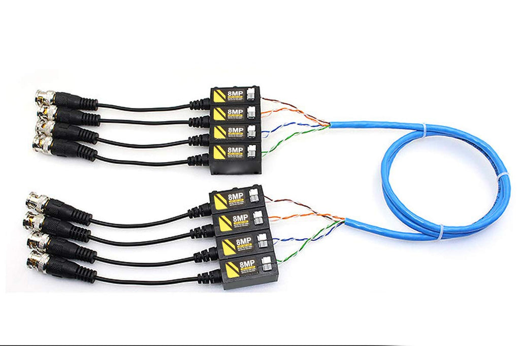 20 Pairs Passive Video Balun Connectors Single Channel BNC CCTV G85744