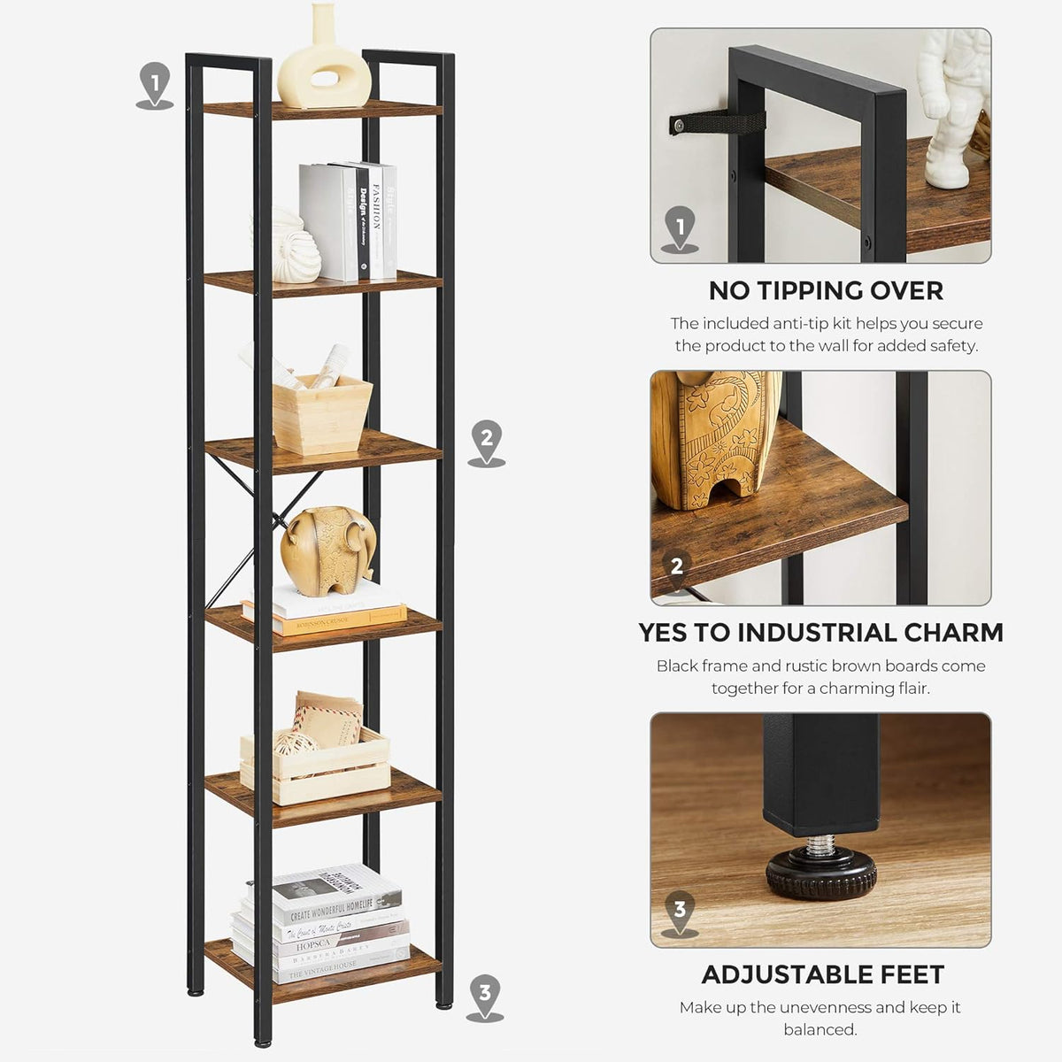 6-Tier Storage Shelving Unit S274